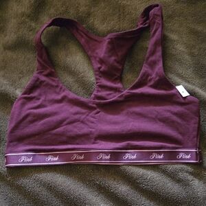 PINK Victoria's Secret Maroon Racerback Sports Bra